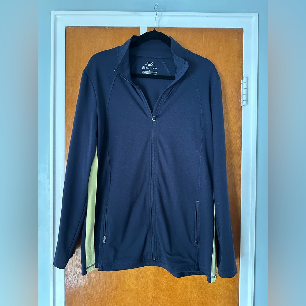Talbots Navy Blue Full-Zip Jacket